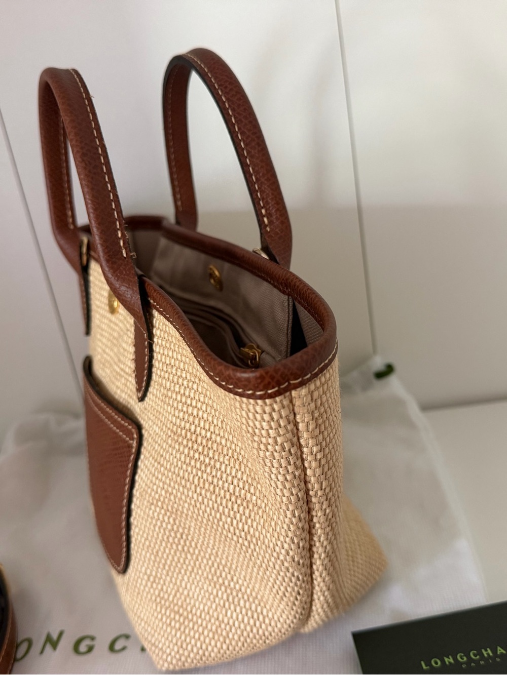 LONGCHAMP LE PLIAGE COLLECTION XS BASKET BAG BROWN NEW - Picture 6 of 13